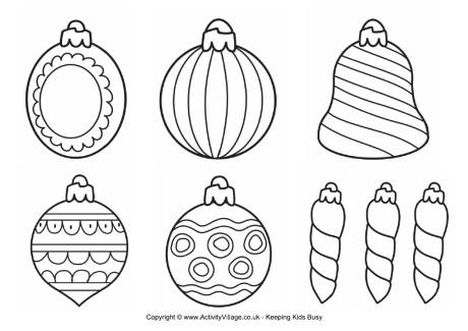 Christmas Ornament Coloring Pages part 4